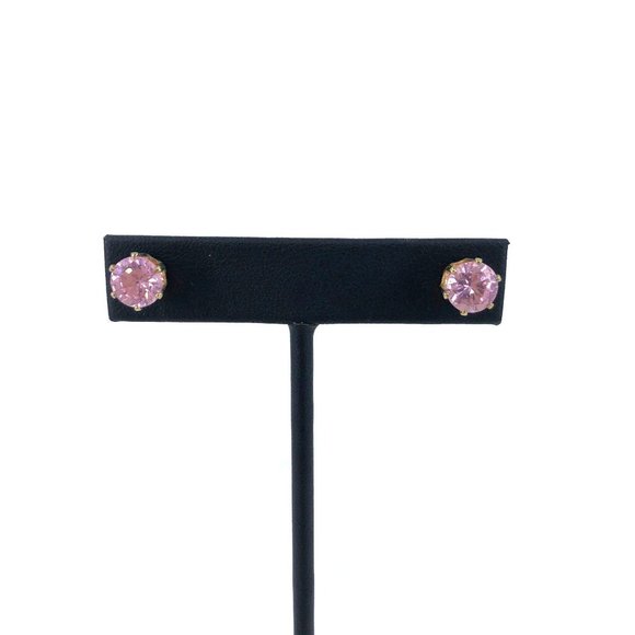 Pink Crystal Pendant Necklace and Stud Earring Set - Picture 4 of 9